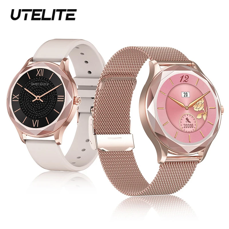 

UTELITE DT86 Women Smart Watch 1.09inch Round Screen IP67 Waterproof Long Standby Smartwatch Tracking Blood Pressure Monitor