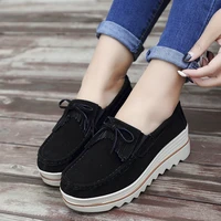 new design spring autumn women moccasins flats lady loafers slip on platform suede leather tassel sweet shoes