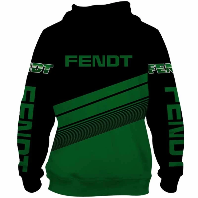 

2021 New men's winter 3D digital printing Fendt car logo hoodie casual fashion Harajuku
