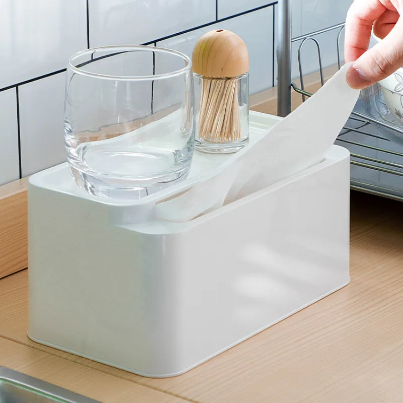 Белая Водонепроницаемая коробка для салфеток автомобиля квадратный диспенсер