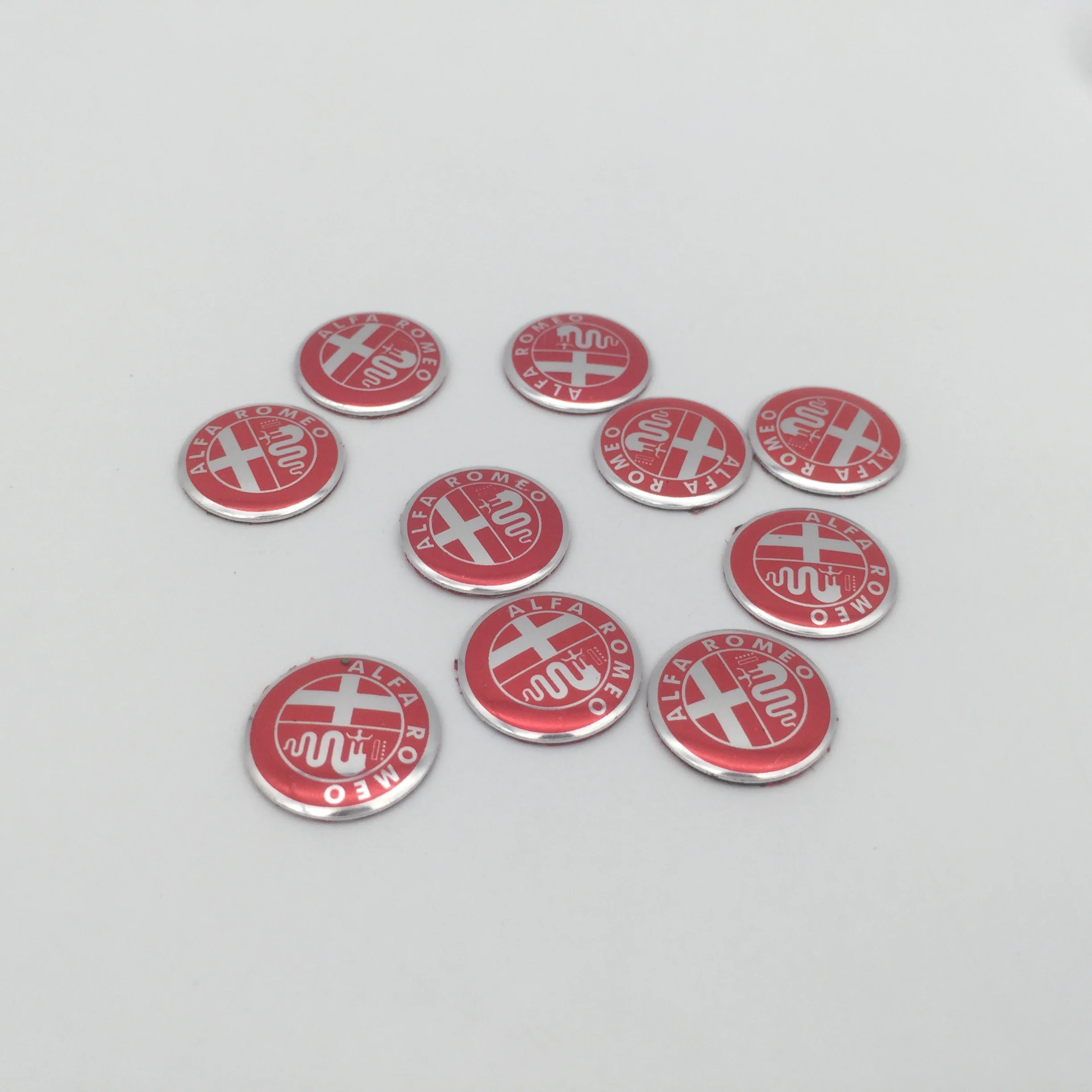 10pcs 14mm ALFA ROMEO Car Remote Key Fob Emblem Badge Radio button Sticker for Mito 147 156 159 166 Giulietta Spider GT | Автомобили и