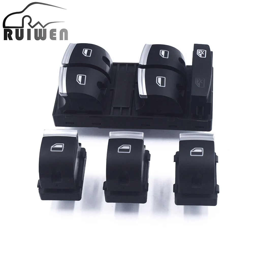 Новый хром главный переключатель окна для Audi A3 8P A4 S4 RS4 B6 B7 A6 S6 RS6 C6 Q7 4F0959851H 4F0 959 851H