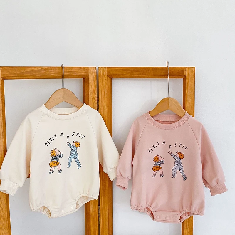 

Cartoon Infant Baby Girl Cute Romper Long Sleeves Bodysuit Cotton Spring Autumn Printed Toddler Baby Clothes Jumpsuit