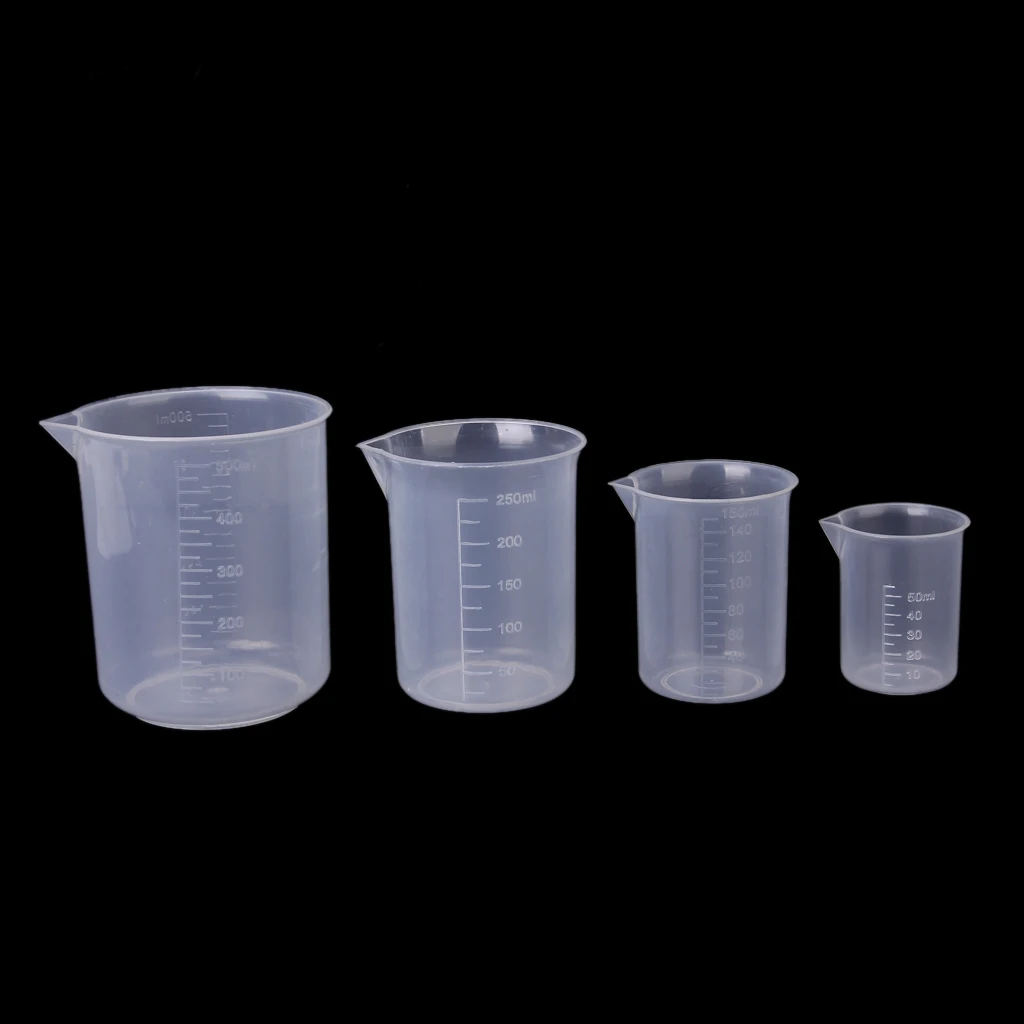 

Transparent Lab Graduated Plastic Beakers Kitchen Measuring Cylinder Cup