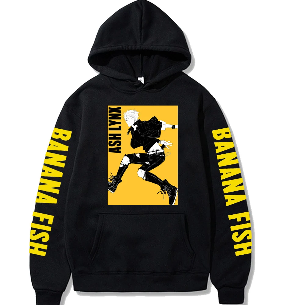 

Unisex Loog Sleeve Pullover Autumn Winter 2021 Halloween Men Women Banana Fish Sudadera Print Hoodie Sweatshirt