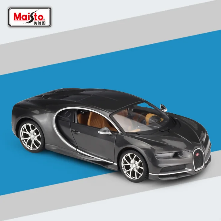 Высококачественная модель автомобиля Maisto из сплава Bugatti Chiron в масштабе 1:24