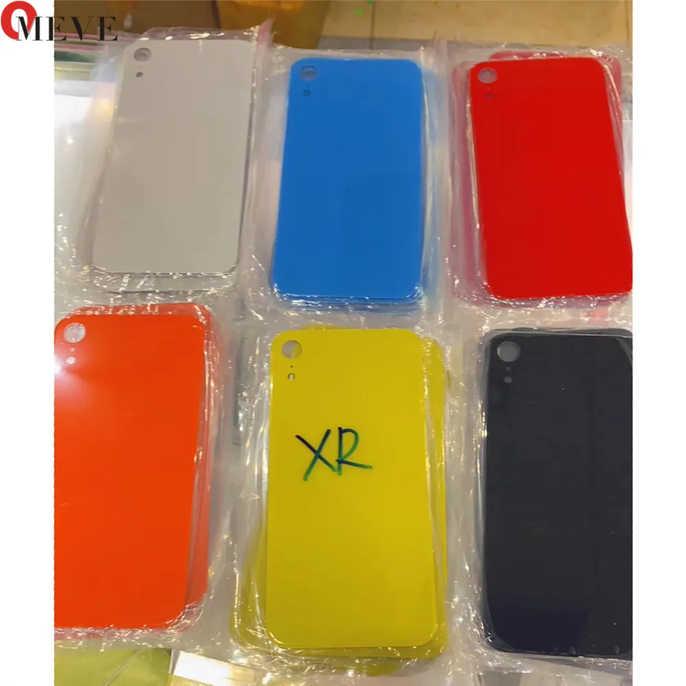 

50PCS High Quality Big Hole Back Glass Replacement parts For iPhone XR Battery Cover Rear Door Housing