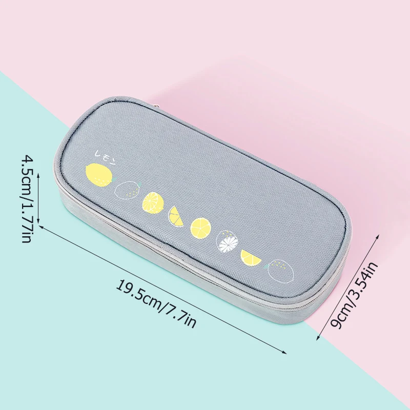 

Double Face Pencil Bag 1PC New Arrival Macaron Color Dual Side Storage Pouch Stationery School Travel Gift For Students