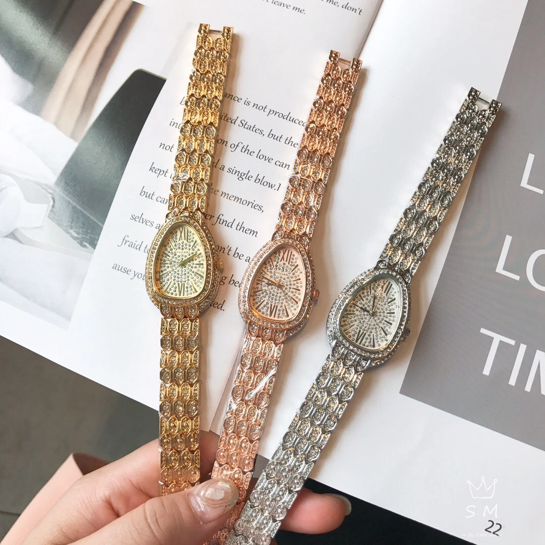 

Women Watches Luxury Designer Snake Head Shape Dial Watch Steel Strap Diamond Quartz Wristwatch Relogio Feminino Reloj Mujer