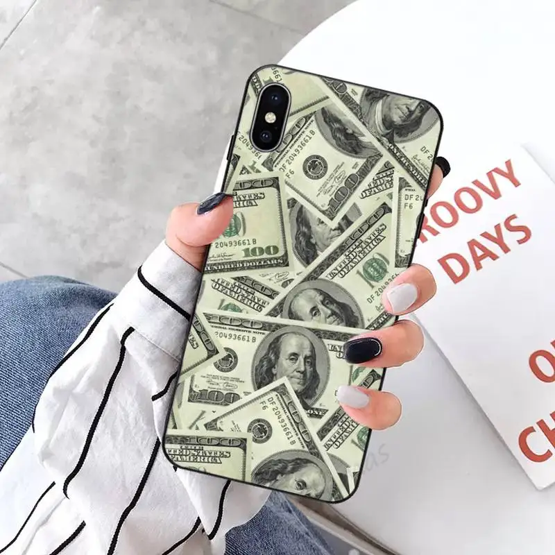 

Money Dollars Bill Cash fashion pattern high quality Phone Case for iPhone 11 12 pro XS MAX 8 7 6 6S Plus X 5S SE 2020 XR