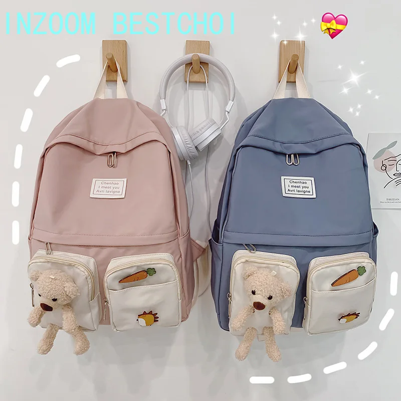 

Школьная сумка Корейская версия рюкзак для студентов сумка на два плеча модный очаровательный симпатичный рабочий школьный портфель для п...