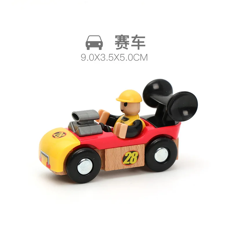 Деревянный Многофункциональный магнитный автомобиль трек-сцена совместим с