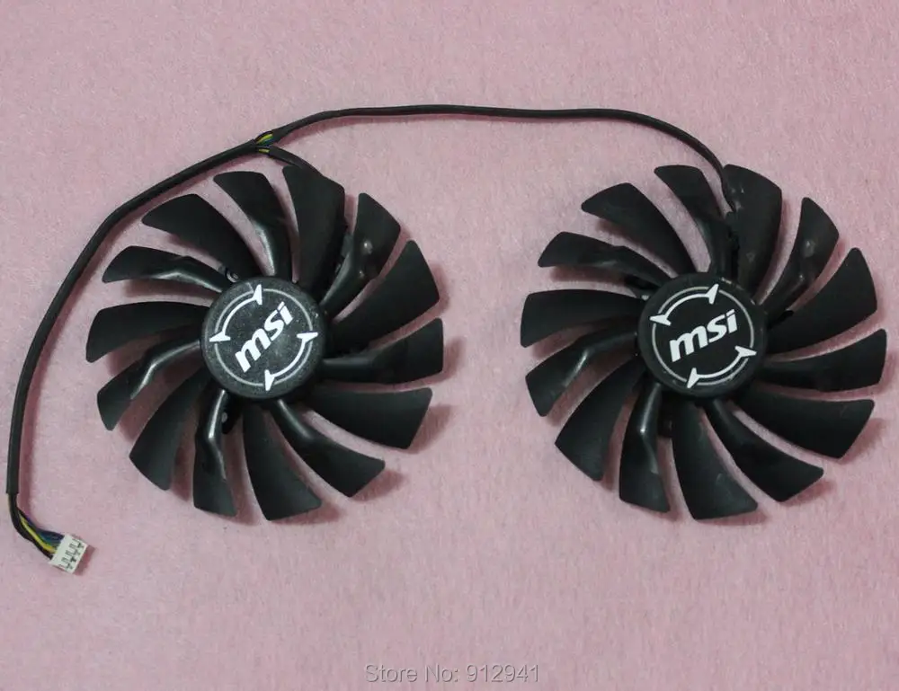 Сменная видеокарта с двумя вентиляторами R189c PLD10010S12HH 95 мм 12 В 0 40 А 4 контакта для MSI