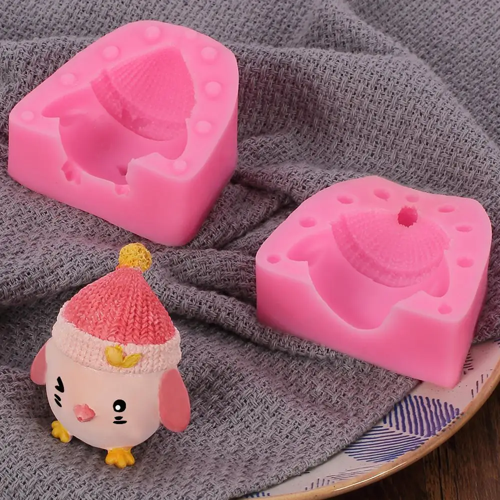Силиконовая форма цыпленок в шляпе 3D милой курицы инструменты для украшения