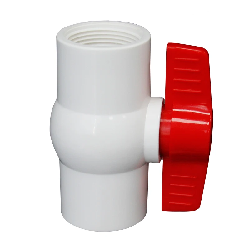 Шаровой кран из белого ПВХ с внутренней резьбой BSP переходник для аквариума 1/2