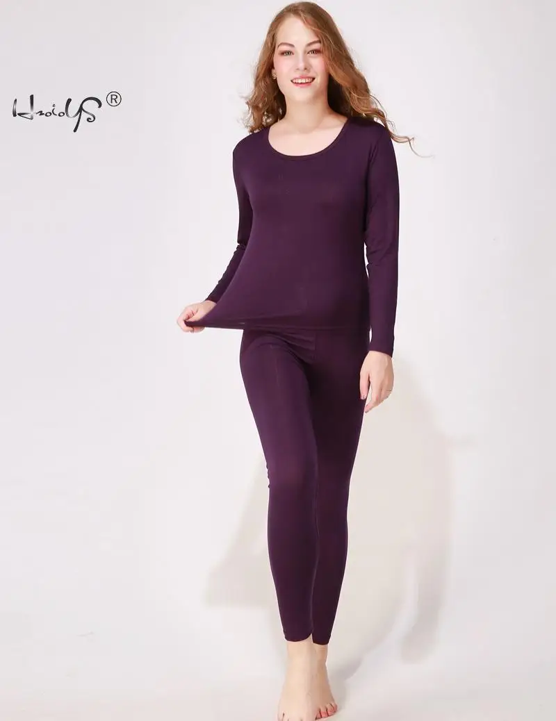 Новое зимнее термобелье Женский комплект из двух предметов модала и бархата с