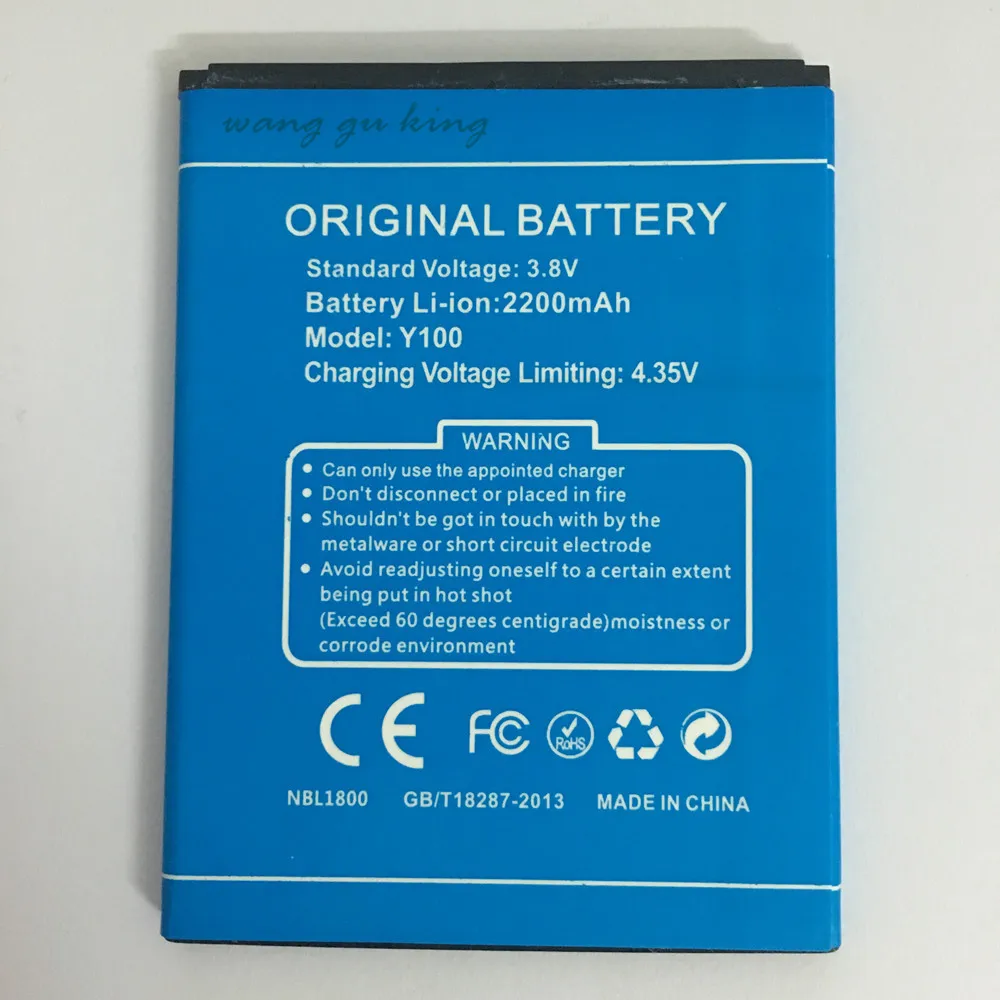original mobile phone battery y100 for doogee valencia2 y100 pro y100 replacement batteries 2200mah high quality free global shipping