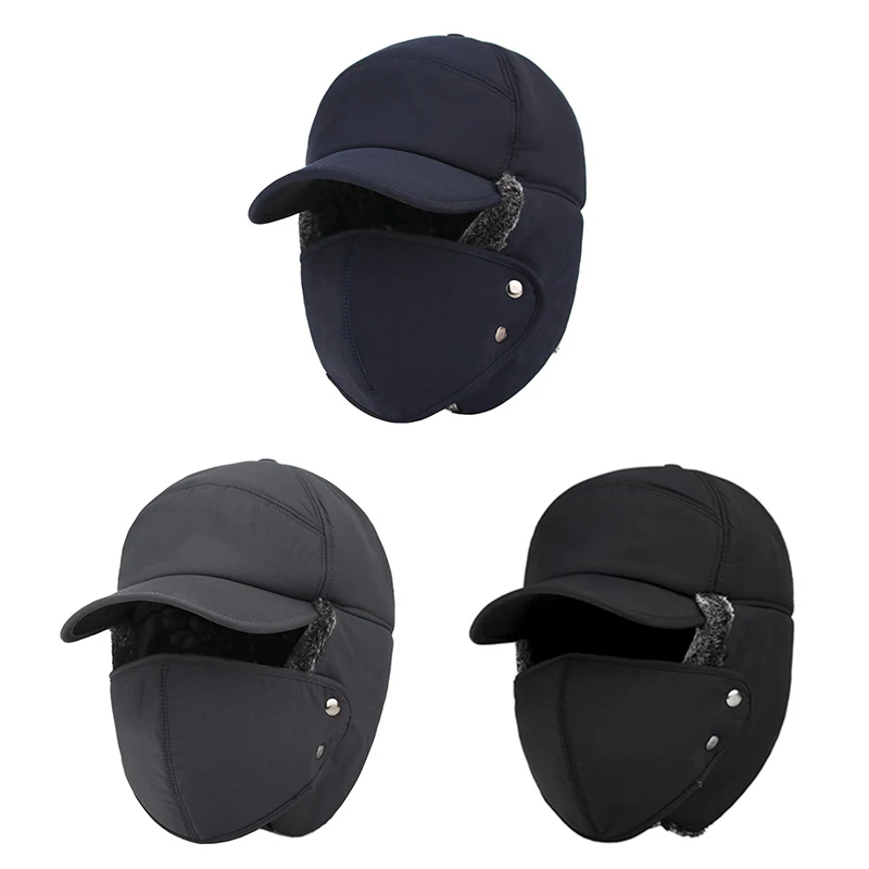 

Winter Warmer Fur Warm Windproof Hat Men Women Cap Bomber Ear Flap Cap Ski Trooper Anti-snow Cap Outdoor Equipment Cotton New