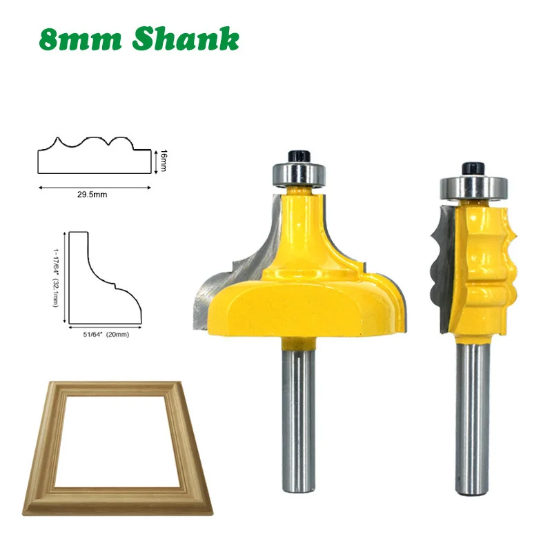 

1PC 8MM 1/2" 12.7MM Shank Milling Cutter Wood Carving Picture Frame Router Bits Tenon Tungsten Carbide Line Bit Woodworking Bits
