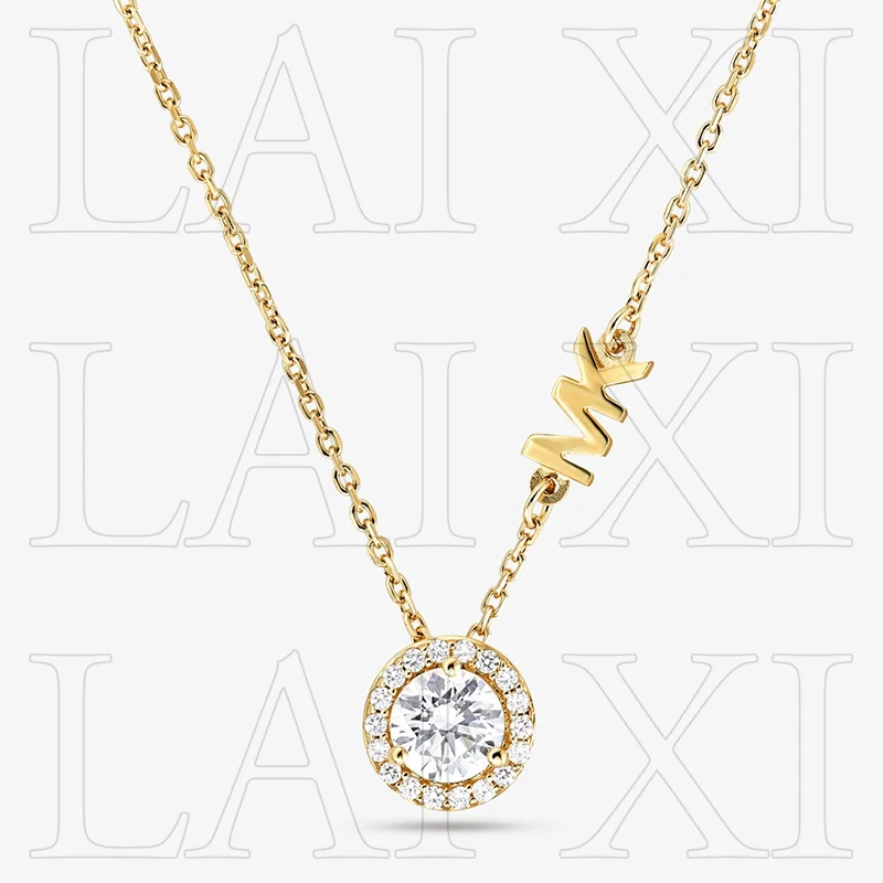 

Christmas Exclusive M&K Jewelry 925 Sterling Silver Letter Pendant Jewelry Women's Original Halloween Pendant Necklace