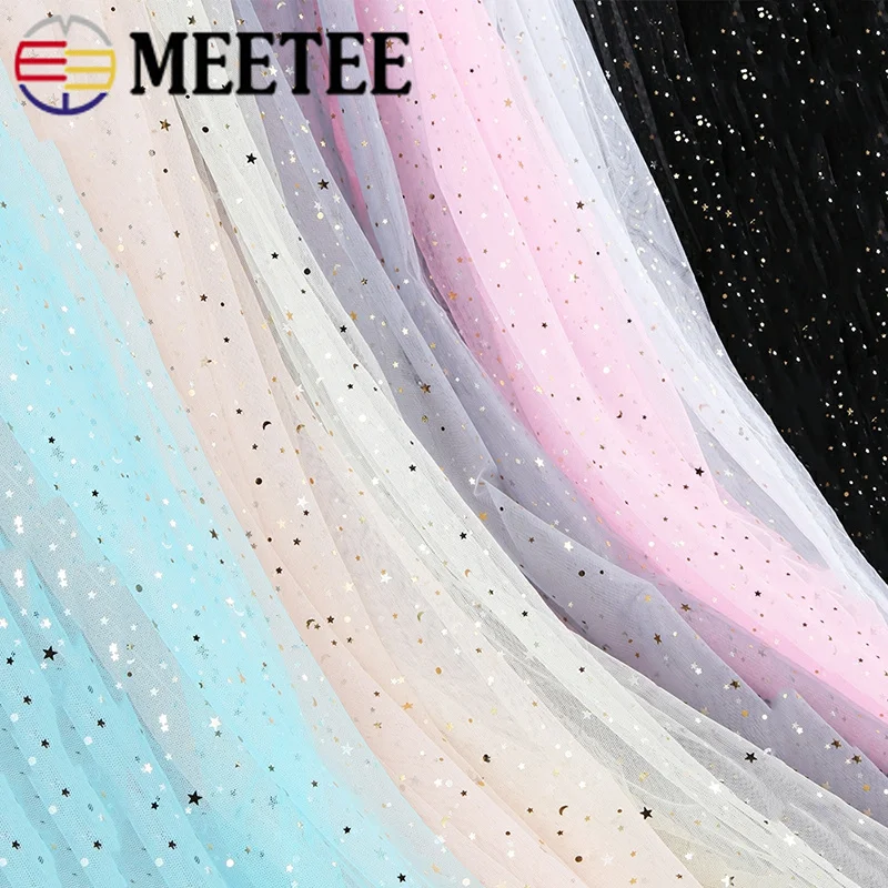 Meetee 3*1 5 метра сетчатая пряжа кружевная ткань шелковая сетка с блестками для юбки