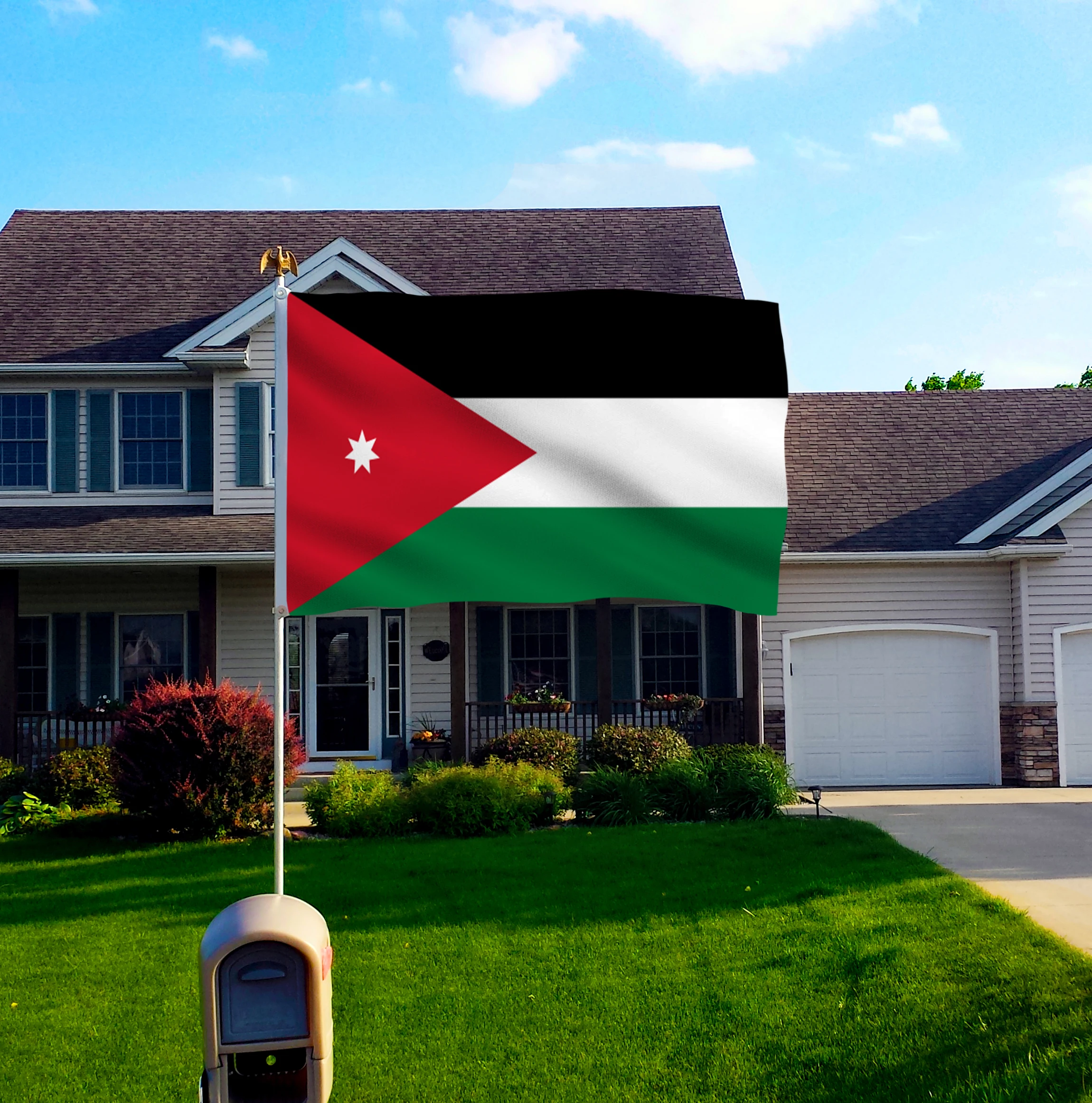 2017 Флаг Иордании полиэстер флаг 5*3 фута 150*90 см Высокое качество|polyester flag|flags