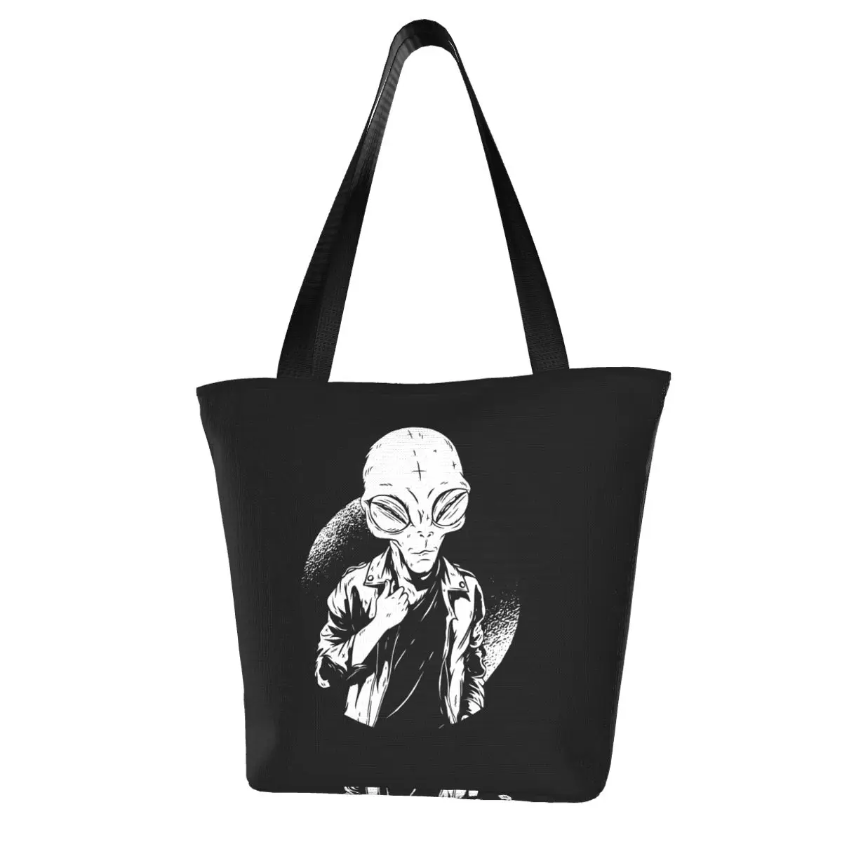 Cool Alien Shopping Bag Aesthetic Cloth Outdoor Handbag Female Fashion Bags