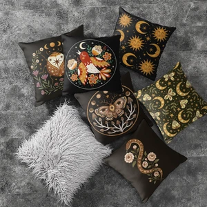 Pillow Case Christmas Decoration for Home Decor Nordic Cushion Cover Black Pillow Cover For Living Room Sofa 18x18 Decoration