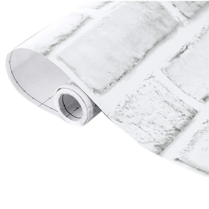 

Клейкая бумага для стен, белая кирпичная стена