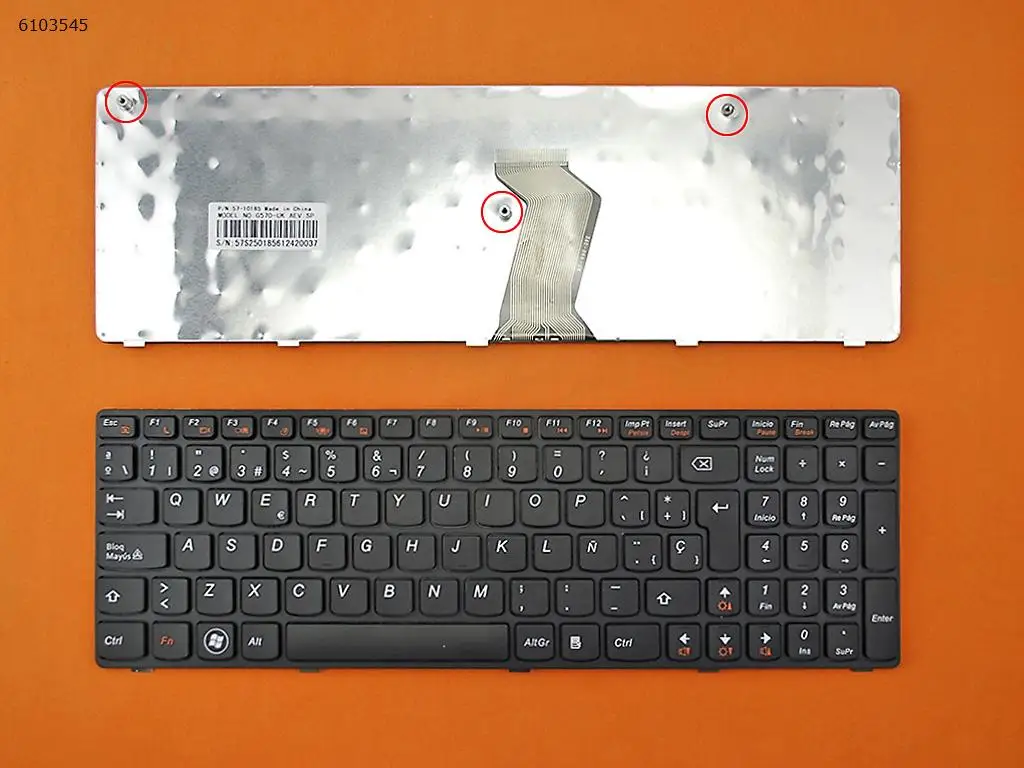 

New Spanish Layout Laptop Keyboard for LENOVO Ideapad Z560 Z560A Z565A G570 G575 G780 BLACK FRAME BLACK Big Enter