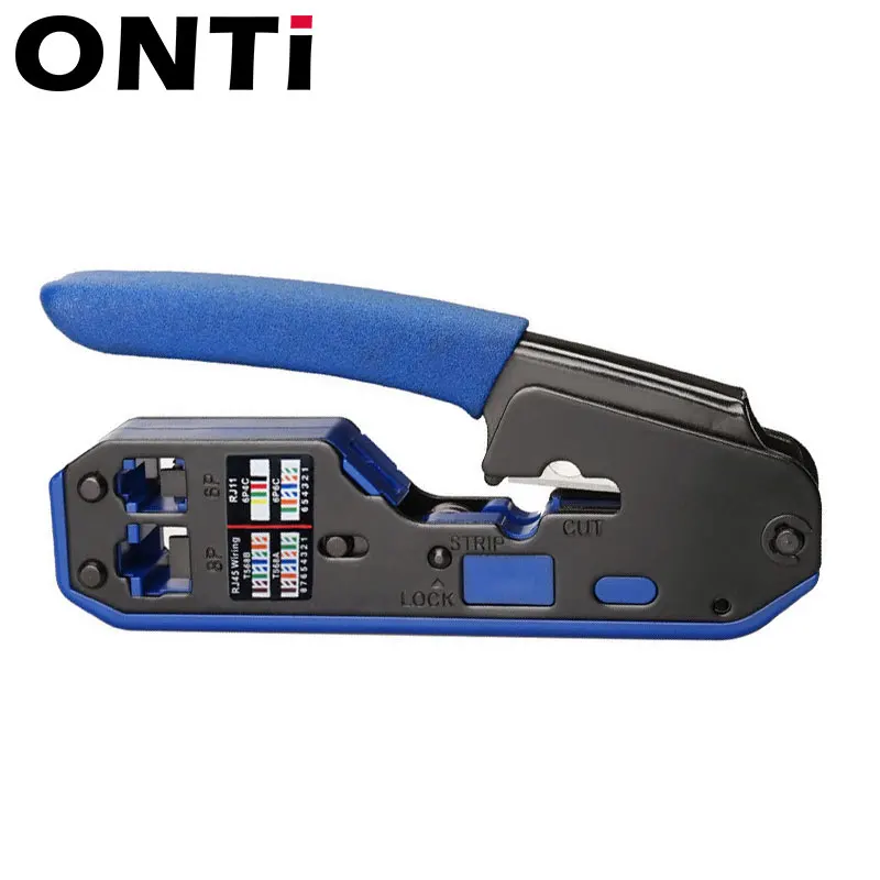 ONTi RJ45 инструмент rj45 сеть обжимных инструментов щипцы для зачистки резак Ethernet