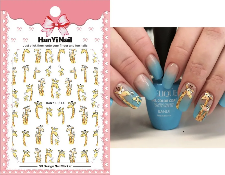 Cartoon Patterns! Nails Art Manicure Back Glue Decal Decorations Design Nail Sticker For Tips Beauty | Красота и здоровье