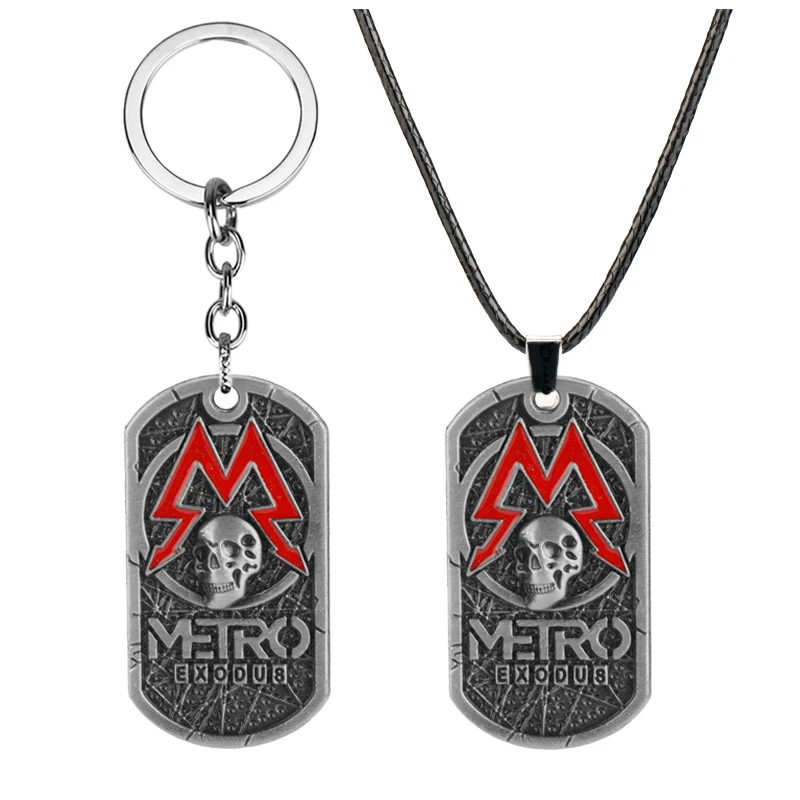 Игры ювелирные изделия Metro Exodus 2033 кулон с биркой для собак подвеска кожаная металлическая цепочка ожерелье s Шарм Косплей Подарки для детей мужчин