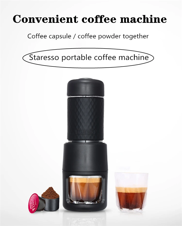 STARESSO II Italian Concentrated Mini Manual Capsule Coffee Machine Household Portable Outdoor Coffee Maker Convenient