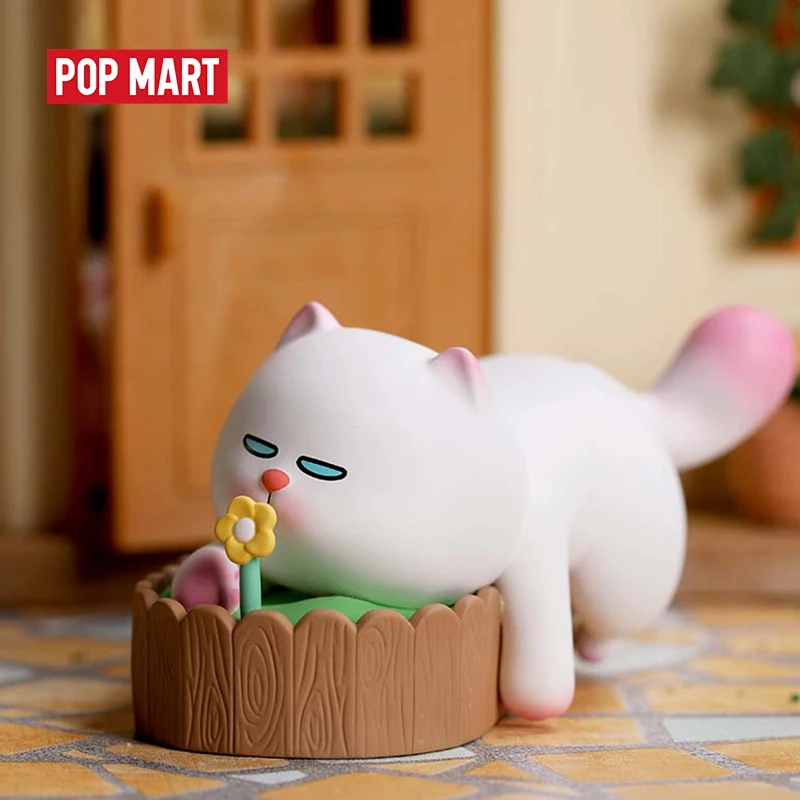 POPMART VIVI кошка лениво лежа, кошка серии глухая коробка Кукла бинарная фигурка подарок на день рождения детская игрушка