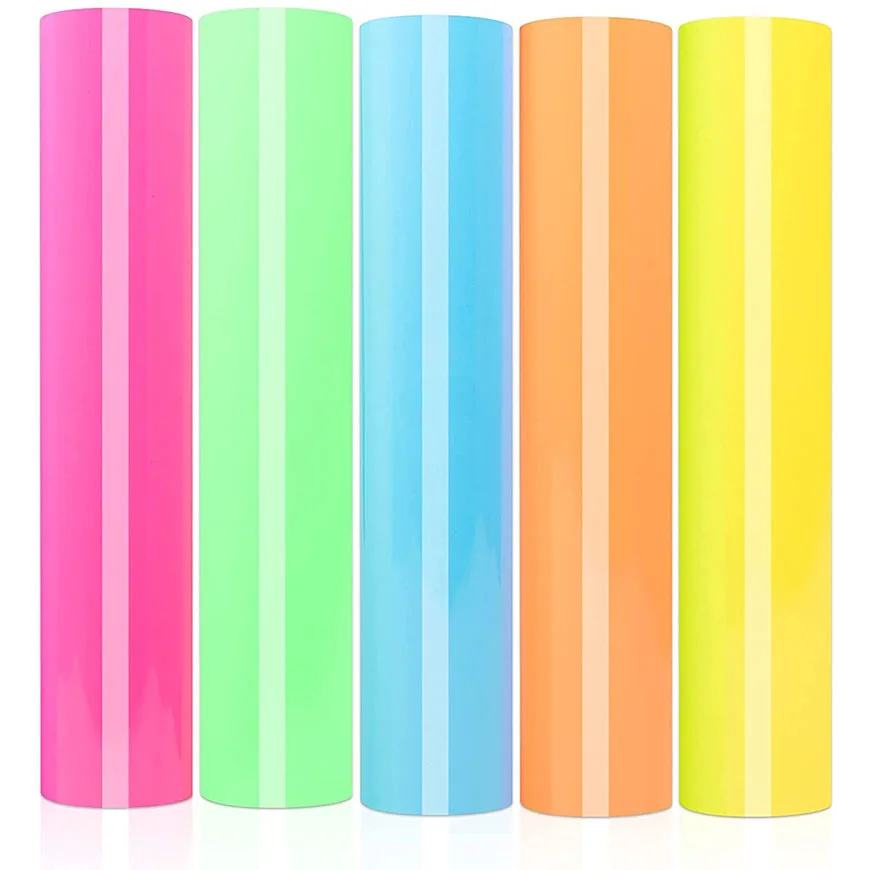 9 Colors Glow in The Dark Heat Transfer Vinyl Neon HTV Noctilcent Iron on for Fabric T-Shirts Free Shipping | Дом и сад