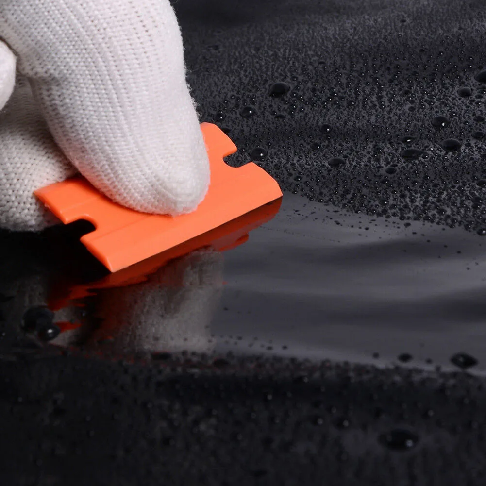 

100pcs Plastic blade Double Edged Window Glass Car Cleaning Tool Orange