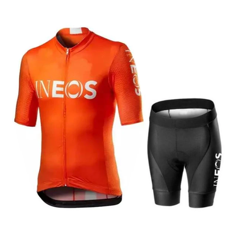 INEOS Cycling Jersey 2020 Orange Summer Set Tops Pro Team Racing Sport Mtb Bicycle Jerseys Men Clothing | Спорт и развлечения