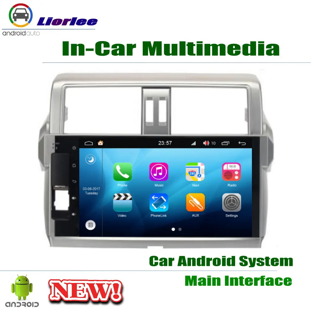 Для Toyota Land Cruiser Prado 150 2014-2017 GPS навигация Carplayer Android RockChip PX5 1080P 10 1 &quotIPS ЖК-экран радио