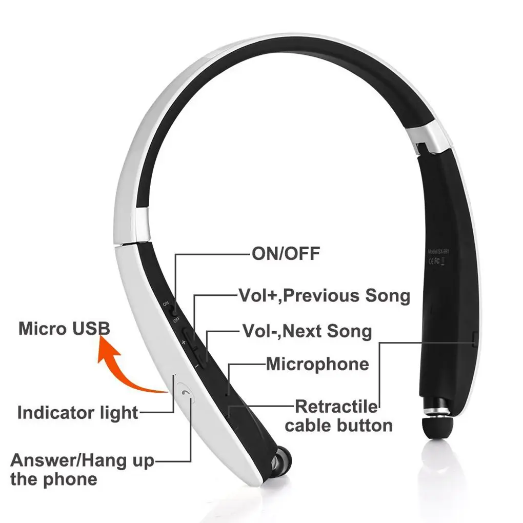 Фирменная Новинка Bluetooth 4 1 Шум снижение Беспроводной гарнитура выдвижной