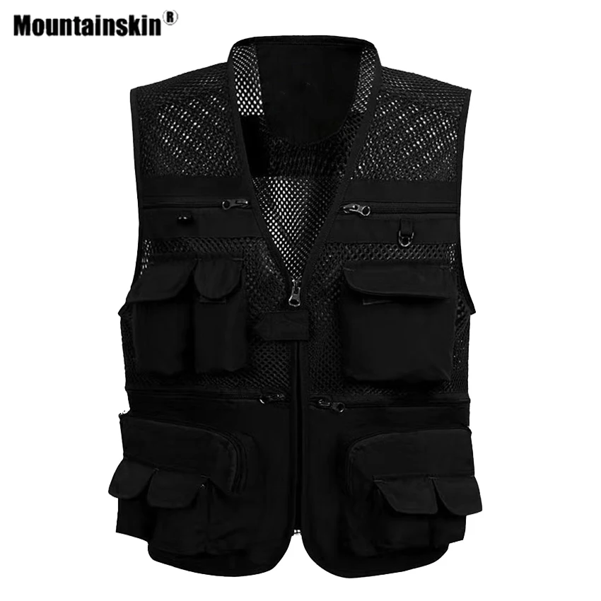 Мужской жилет Mountainskin дышащий для активного отдыха походов альпинизма VA723|Жилетки