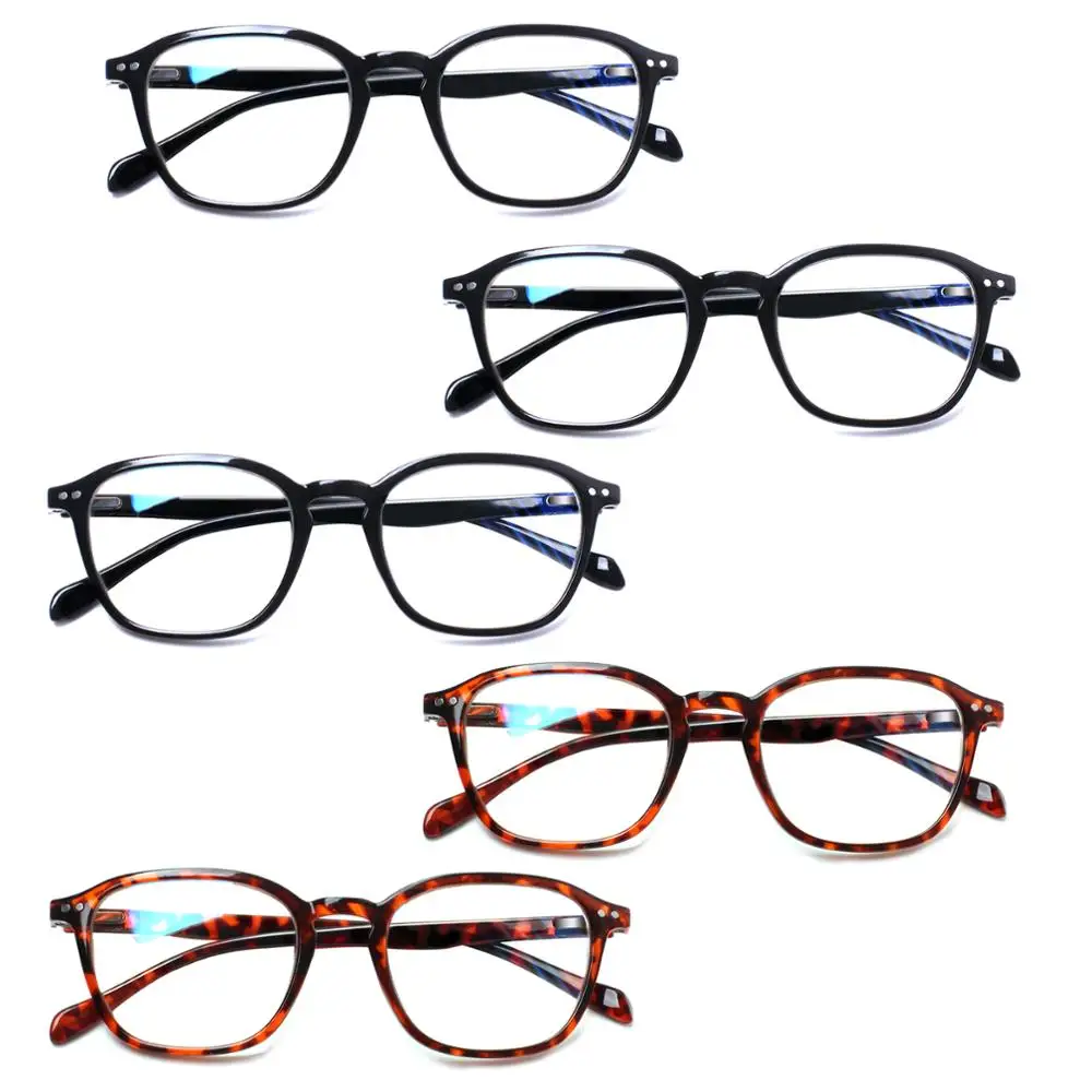 

5 Pack Blue Light Blocking Glasses Anti-Fatigue Computer Monitor Gaming Glasses Prevent Headaches Gamer Glasses