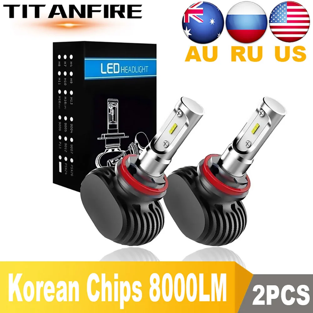 DS 2 шт. S1 Led H1 H3 H4 H7 H11 H13 9005 9006 9007 9004 фар автомобиля Автомобильная Противо-Туманная лампа 50В, 8000LM автомобильной лампы чипы CSP 6500K