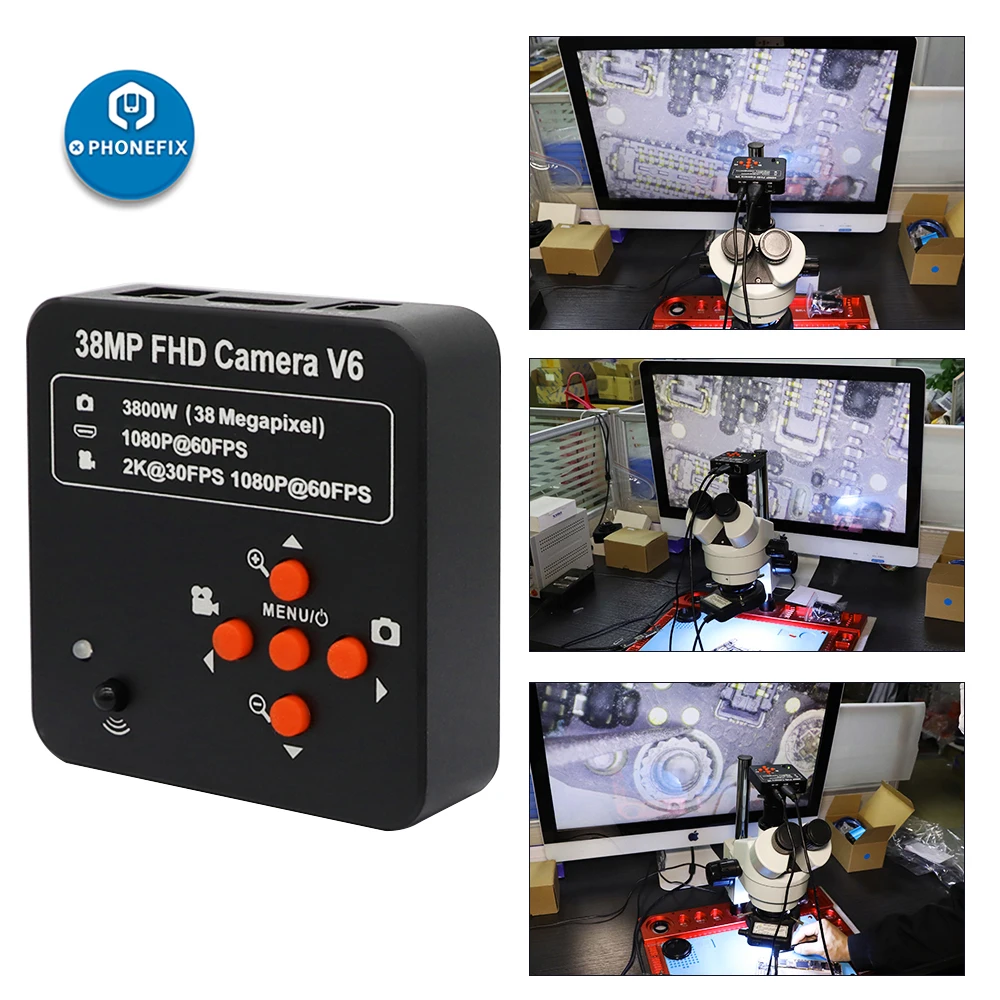 Цифровая камера 38MP 14MP 16MP HDMI USB C Mount микроскоп для промышленной электронной