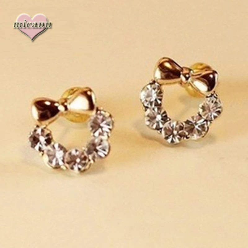 Серьги-бабочки эстетические Подвески маленькие милые кристаллы Kpop женские