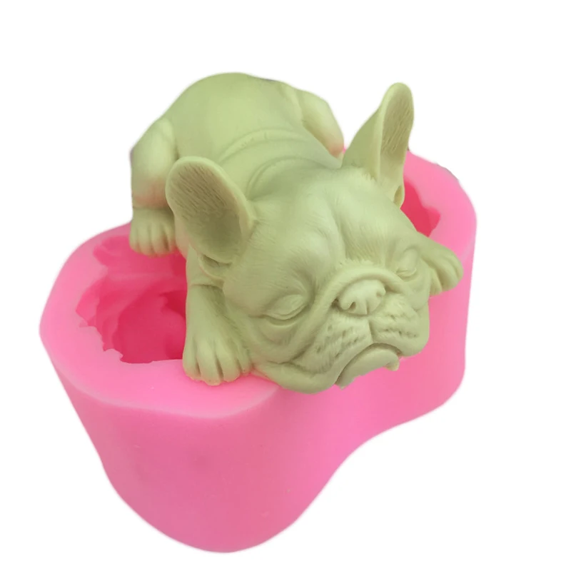 Франция собака Molde Jabon силикона делая форму Moule Savon животных формы 3d мыло для торта