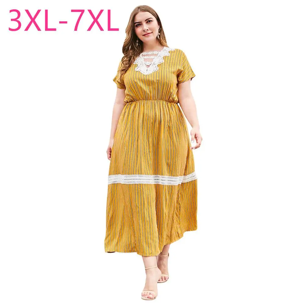 Новинка 2020 Летнее Длинное платье большого размера для женщин свободное