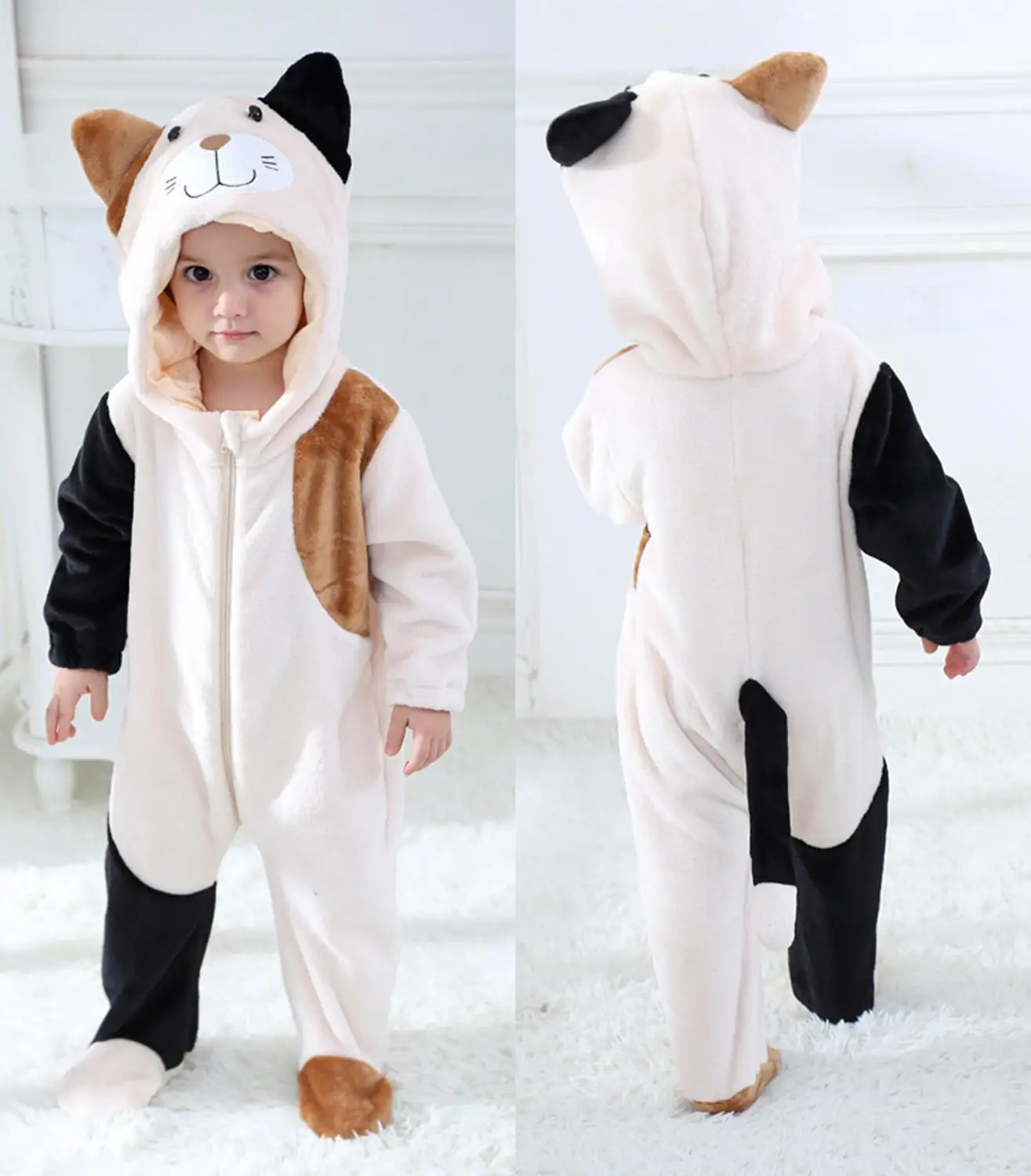 Детские забавные комбинезоны с животными для младенцев комбинезон капюшоном