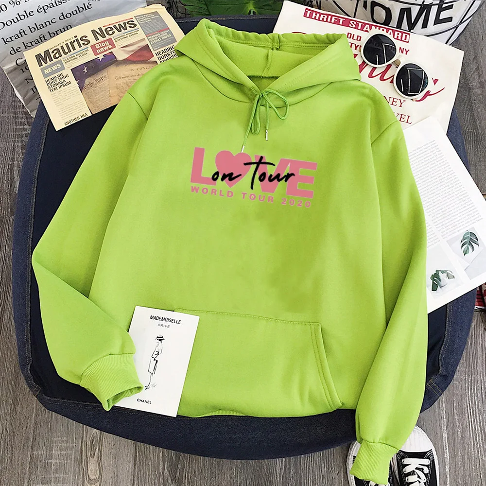 

Vintage Love on Tour 2021 Sweatshirt Men Fall 2021 Vintage Pink Hoodies Casual Fashion Clothes Streetwear Tops