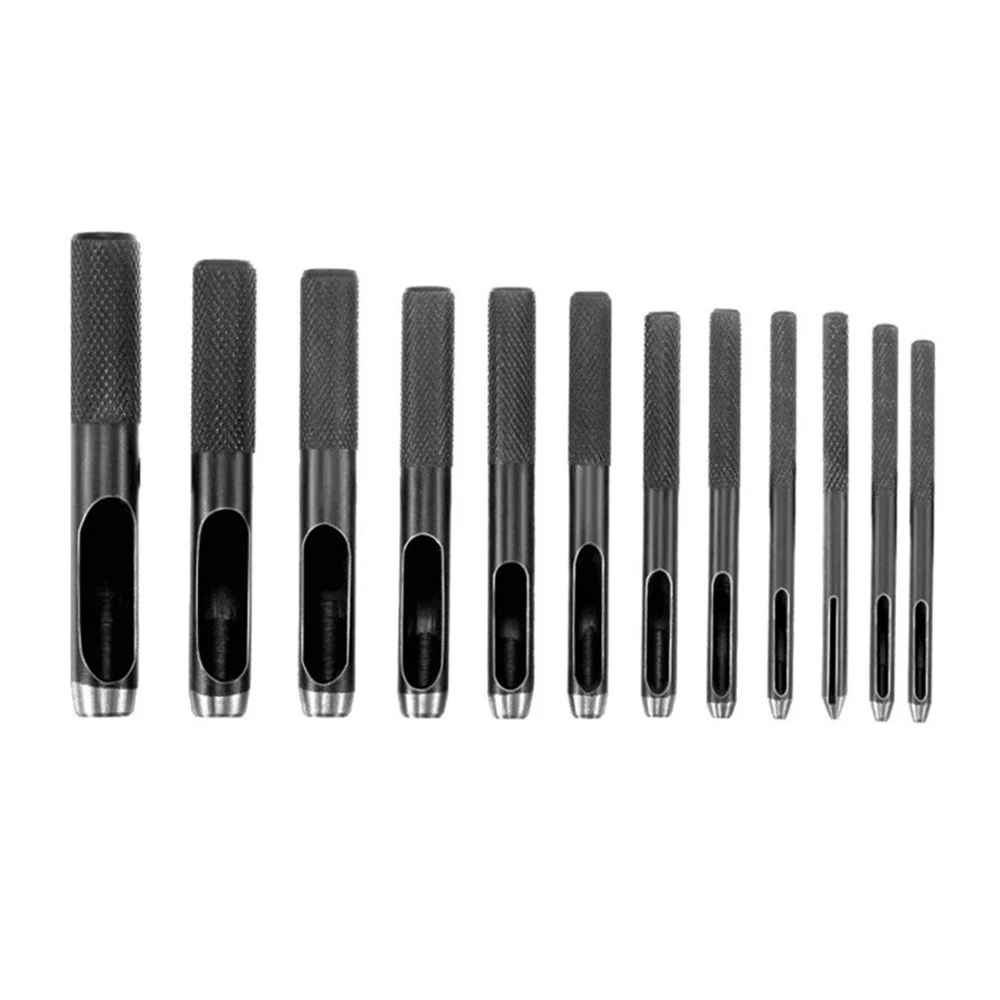 

Leathercraft Tool Set Punching Leather Hole Punch Round Steel Leather Craft Hollow Hole Punch Metal Gaskets Rubber Leather Tools